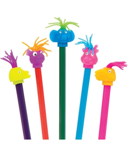Leuke dieren voor op een potlood voor kinderen – leuk speelgoed voor uitdeelzakjes voor kinderen (verpakking van 10)