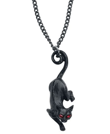 Alchemy Gothic Cat Sith Halsketting zwart