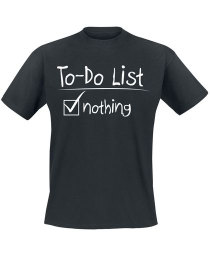To-Do List T-shirt zwart