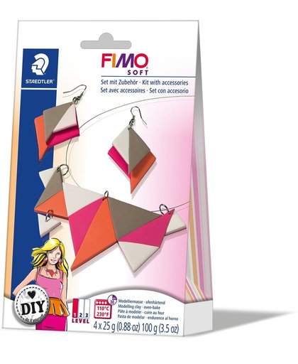 Fimo soft DIY juwelenset "Triangle"