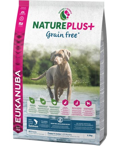 Eukanuba Natureplus+ Puppy Grainfree All Breeds Zalm&Gevogelte&Rijst 2.3 kg