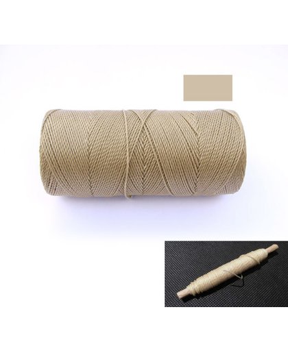 Macrame Koord - Waxed Polyester Cord - BEIGE - Klos 914 cm - 1mm dik