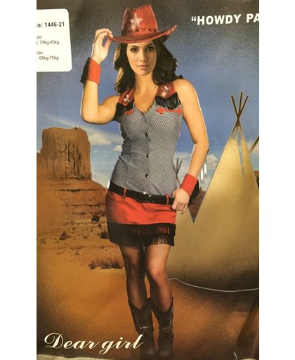 Sexy Cowgirl Kostuum - pakje - Dames - Vrouwen outfit - fantasy - Cowboy - Carnavalskleding
