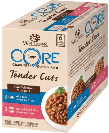 Wellness Core Tender Cuts Tuna Selection Tonijn 6x85 g