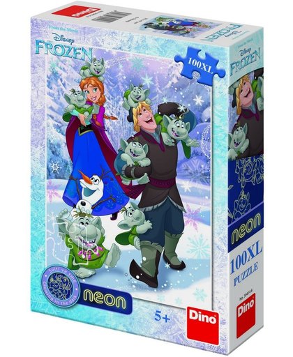 NEON puzzel Frozen met trollen 100 XLstukjes