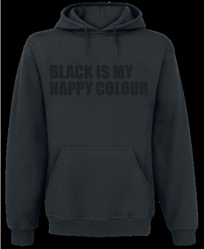 Black Is My Happy Colour Trui met capuchon zwart