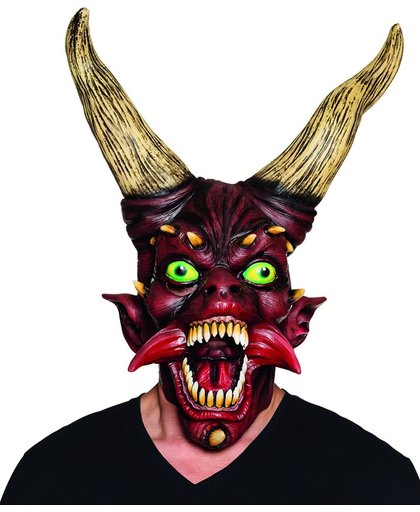Latex hoofdmasker Duivel master