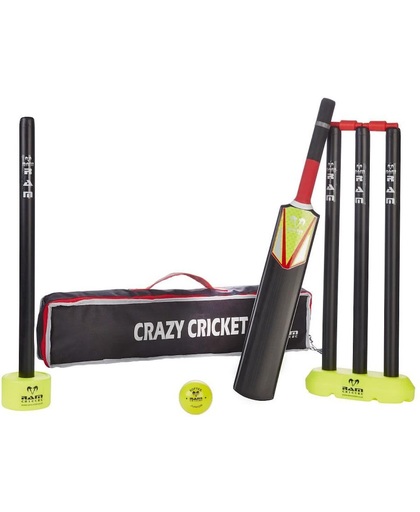 Cricketspel, Kricketset uit kunststof. Compleet & in mooie tas