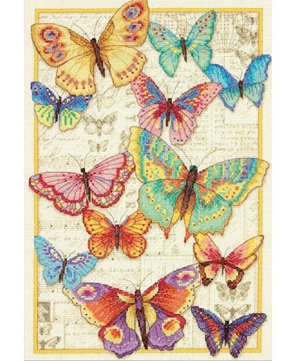 borduurpakket 70-35338 vlinder collage