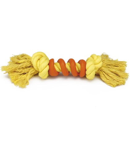 Beeztees Spiralo - Flostouw - Geel/Oranje - 30 cm