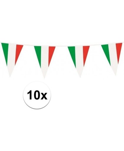 10x Vlaggenlijnen Italie 10 meter