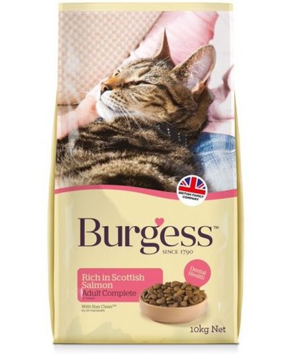 Burgess Cat Adult Rijk Aan Schotse Zalm - 10 KG