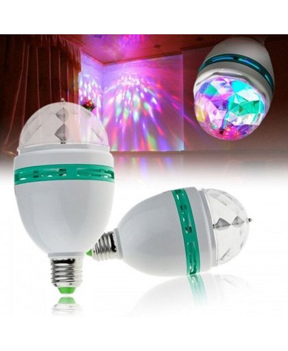 RGB Crystal rotating disco lamp - E27 LED lamp - DisQounts