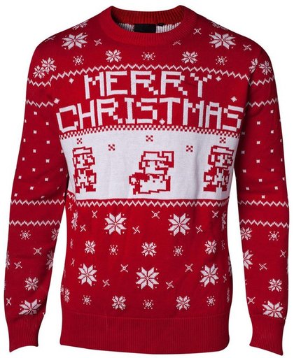 NINTENDO - Knitted Merry Christmas Sweater (L) Kerst trui