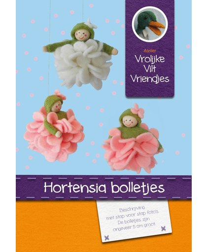 DIY wolvilt pakket: Hortensia bolletjes