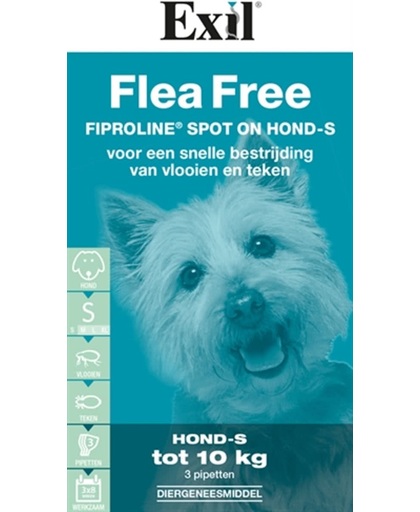 Exil Flea Free Spot-on 2 tot 10 kg - 3 Pipetten