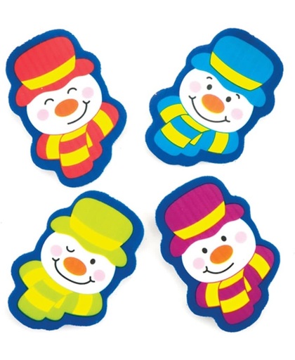 Gummen met vrolijke sneeuwpop voor kinderen. Leuke kerstcadeautjes en spelletjes voor kleine kinderen (8 stuks per verpakking)
