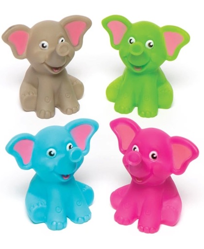Water spuitende olifantjes voor kinderen – een leuk speeltje voor uitdeelzakjes voor kinderen (5 stuks per verpakking)