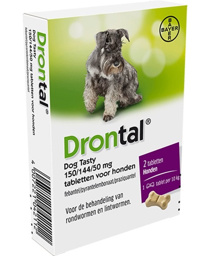 Bayer Drontal Tasty Ontworming Hond - 2 tabletten