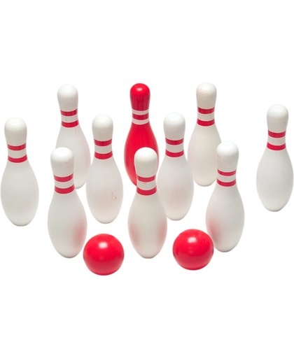 BS Bowling - Hout - Rood & Wit
