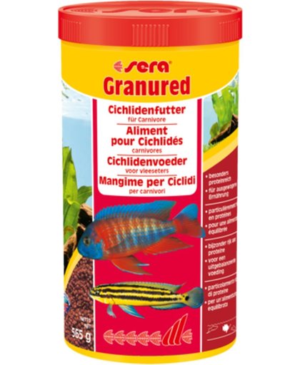 Sera Granured kleurvoer 1000 ml voor vleeseters - cychliden