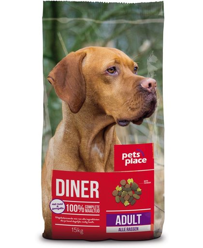Pets Place Adult Diner Gevogelte&Vlees 15 kg