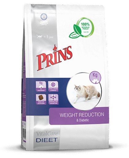 Prins VitalCare Weight Reduction & Diabetic - Kat - Volledig droogvoer - 1 x 1,5 kg