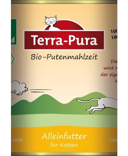 Terra Pura Biologisch Maaltijd met Kalkoen voor katten 12*400g