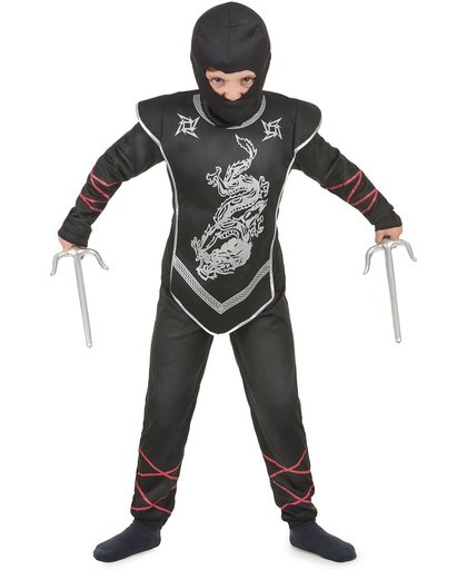 Zwart ninja kostuum voor jongens  - Verkleedkleding - 152/158