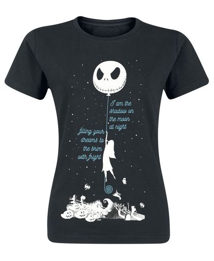 The Nightmare Before Christmas Shadow On The Moon Girls shirt zwart