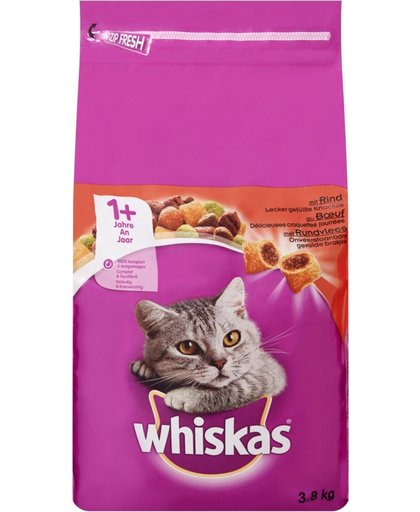 Whiskas Brokjes Adult Rund - Kattenvoer - 3.8 kg
