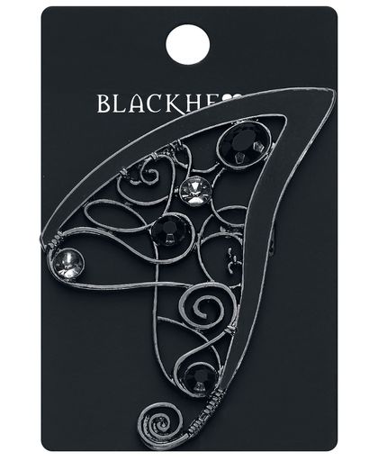 Blackheart Gothic Elf Oorsteker, per stuk zwart
