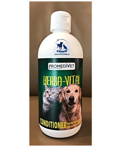 Hondenconditioner Herba-Vital op natuurlijke basis 500ml / ADVIESPRIJS:  ̶€̶1̶4̶,̶8̶2̶   NU: €12,-