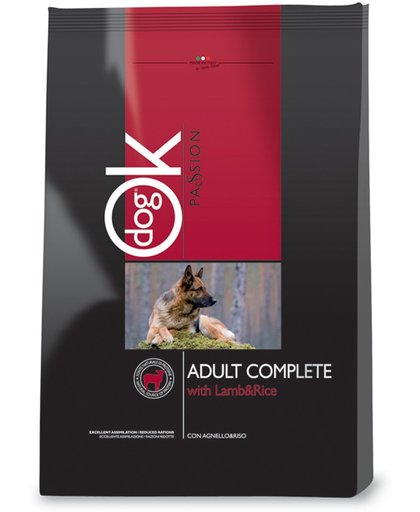 OK Passion Adult Complete Lam & Rijst - Hond - Droogvoer - 12,5 kg