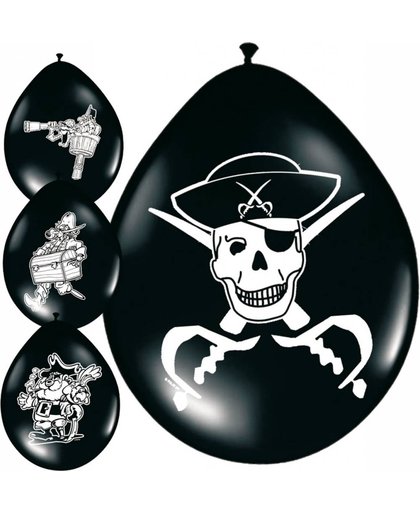 Piraten Ballonnen Versiering 30cm 8 stuks