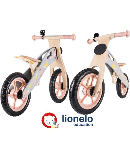 Lionelo Casper - lichtgewicht houten loopfiets - Roze