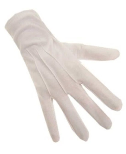 2x Luxe Prins handschoenen wit mt.S