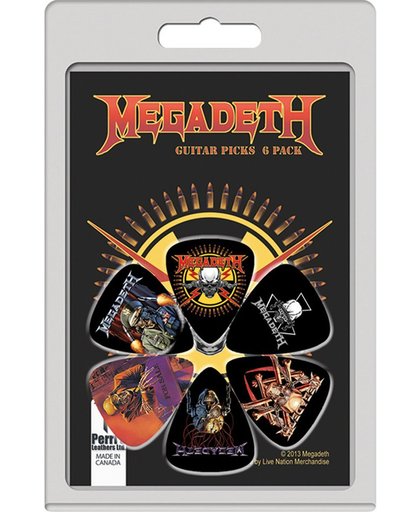 6 pack plectrums Megadeth 2