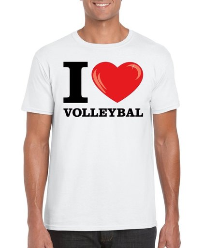 I love volleybal t-shirt wit heren L