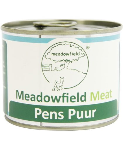 Meadowfield meat blik pens puur hondenvoer 200 gr