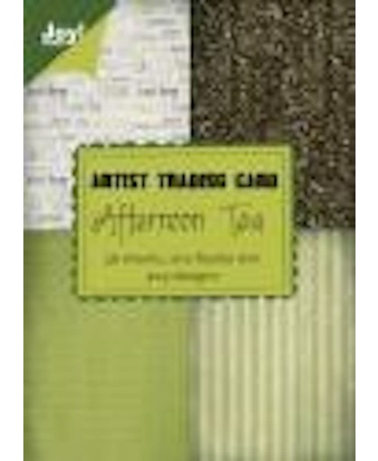 Papierblokje trading card, pocketletter/atc Afternoon tea 85 x 60 mm 36 sheets 4 x 9 designs