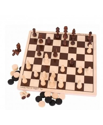 Bigjigs - Dammen & schaken set