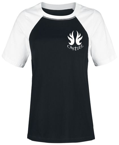 Supernatural Castiel Girls shirt zwart-wit