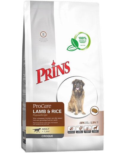 Prins Procare Hondenvoer Lam & Rijst Hypo Allergic - Anti-Allergie - 10 kg