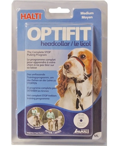 Halti OptiFit Headcollar - Hond - Anti trekhalsband - Maat M - Voor Labrador, Boxer, Dobermann, Golden retriever