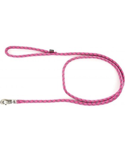 Looplijn voor hond longe nylon reflecterend roze 13 mmx200 cm