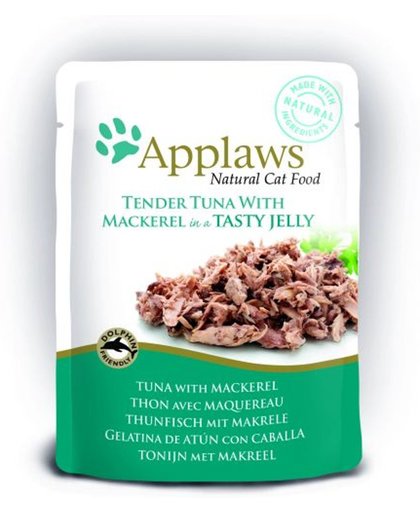 Applaws cat jelly tuna wholemeat / mackerel kattenvoer 70 gr