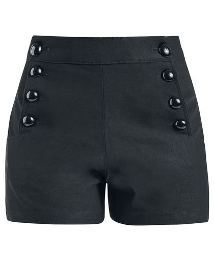 Voodoo Vixen Clare Button Shorts Girls broek (kort) zwart