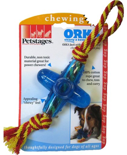 Petstages orka chew+rope s Piepend speelgoed Proderma nature/naturel 7st