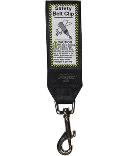 Rogz Safety Belt Car Clip Black 45mm.